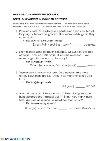 Identify the Scenario 2