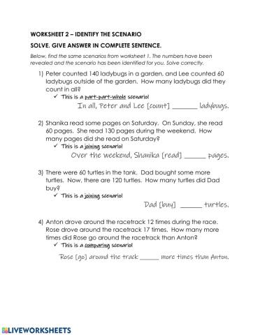 Identify the Scenario 2