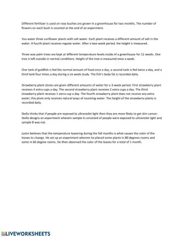 Identify Independent Variables