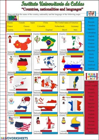 Countries, nationalities and languages