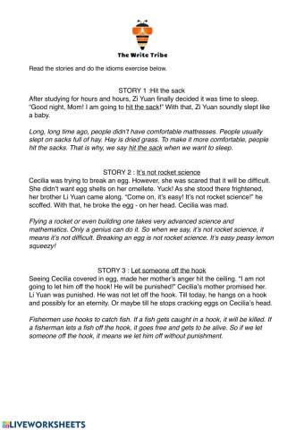 Idiom challenge (Week 10)