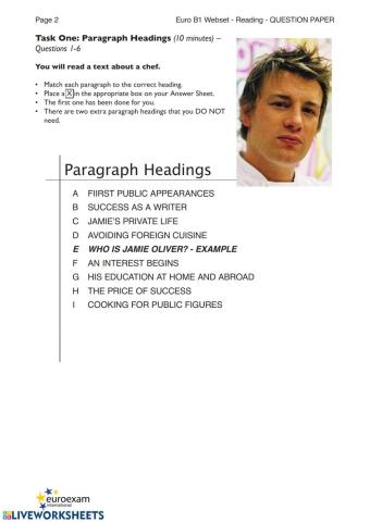 Euroexam sample test