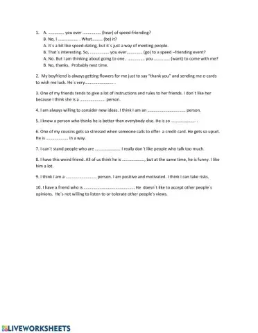 Unit 1- 500- personality traits. new