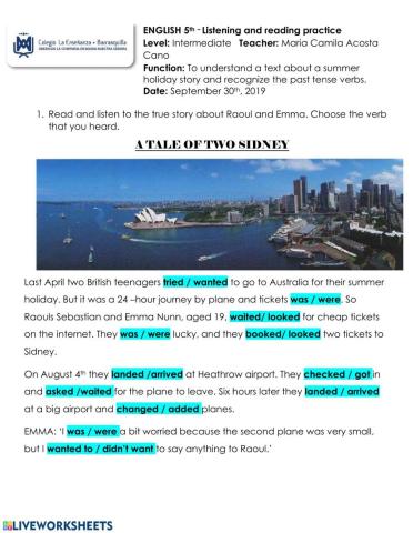 Travel story