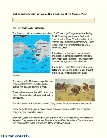 The American West Chapter 1- The Indians