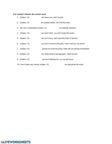 If or Unless