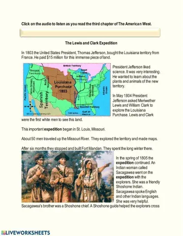 The American West Chapter 3 - Lewis and Clarke