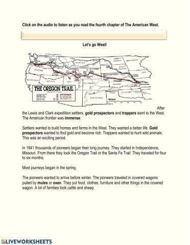 The American West Chapter 4 - The Oregion Trail