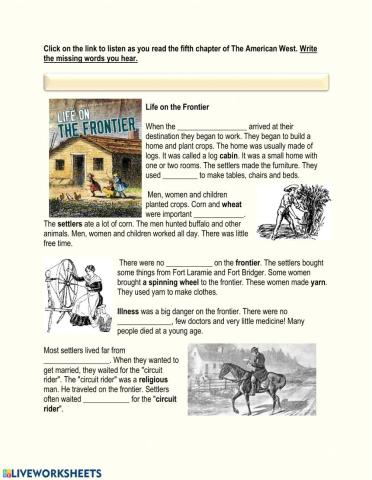 The American West Chapter 4 - Life on the Frontier