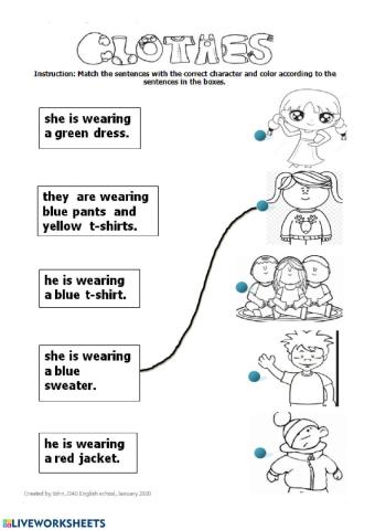 match and color clothes, jacket, sweater, pants, shirt