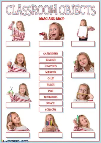 Classroom objects (drag and drop)