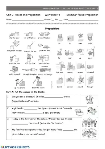 Preposition of place