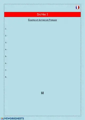 Dictée 1