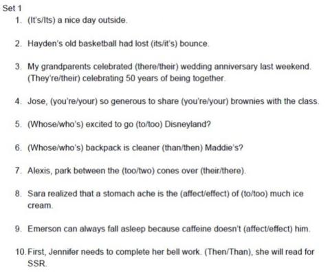 Commonly Confused Words 1