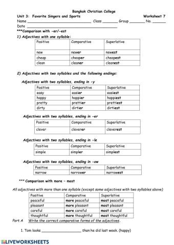 Unit 3: Favorite Singer and Sport 6