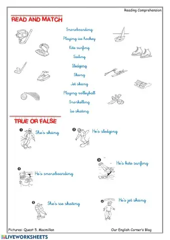 Reading Comprehension-Present Continuous Tense