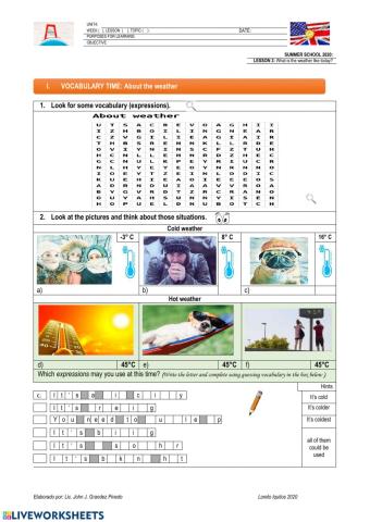 Weather: could and hot