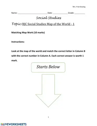 Mapping Skills - Map of the World BJC