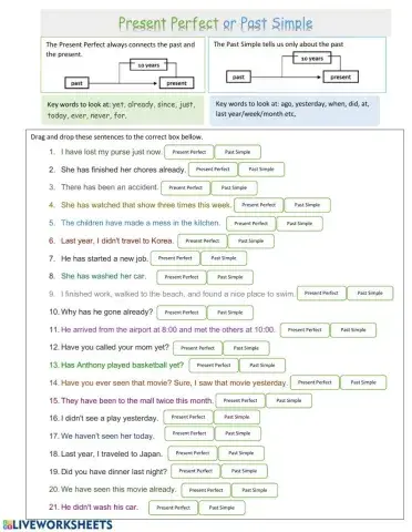Present perfect vs past simple