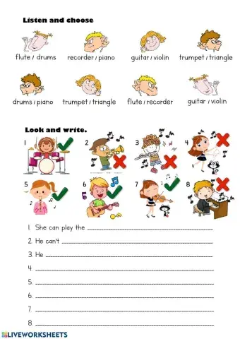 At the café-instruments