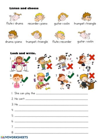 At the café-instruments