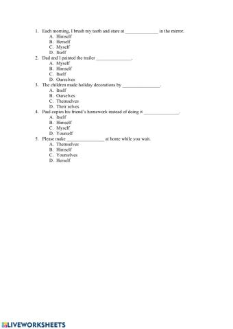 Reflexive pronouns