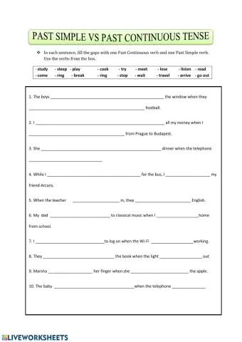 Past Simple and Past Continuous