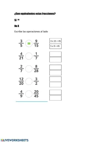 Fracciones equivalentes