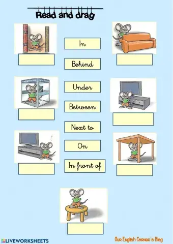 Prepositions of place