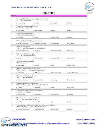 Passive voice - practice
