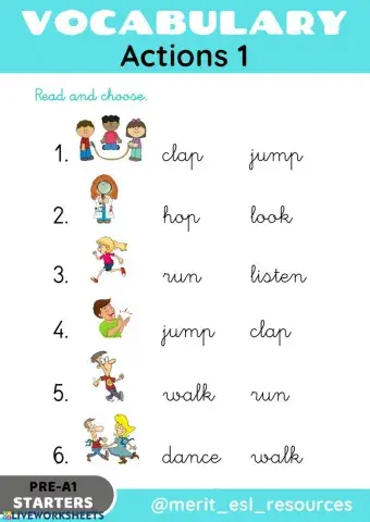 Actions - Read and choose