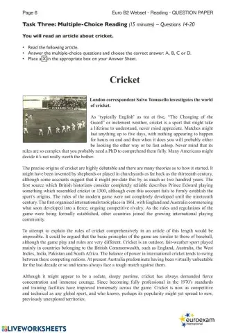 Euroexam, sample test B2