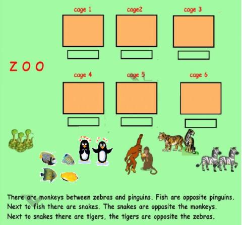 Prepositions - between, next to, opposite