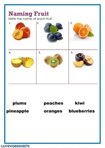 Naming fruits - 2