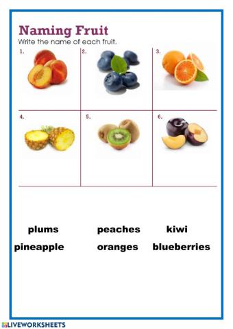 Naming fruits - 2