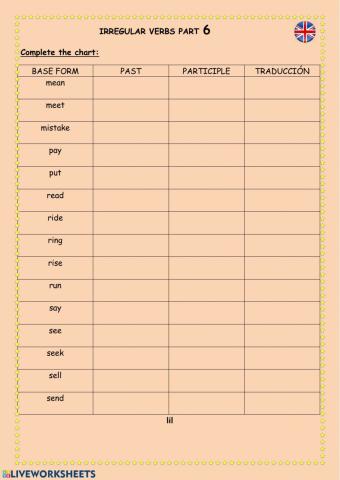 Irregular verbs 6