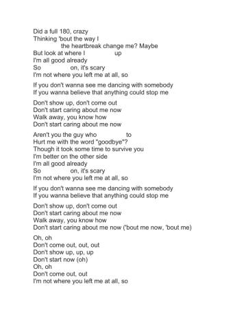 Don't start now - Dua Lipa