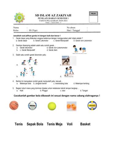 Ulangan harian tema 2 sub tema 4