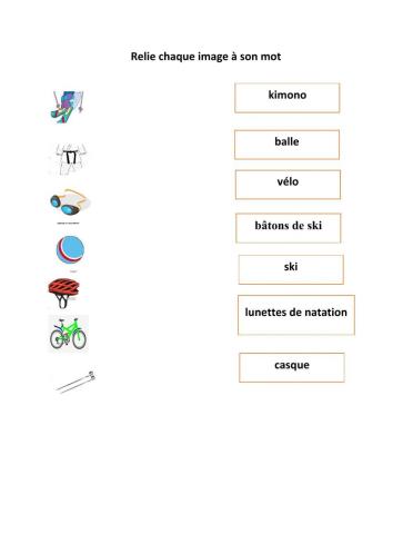 Les objets pour le sport