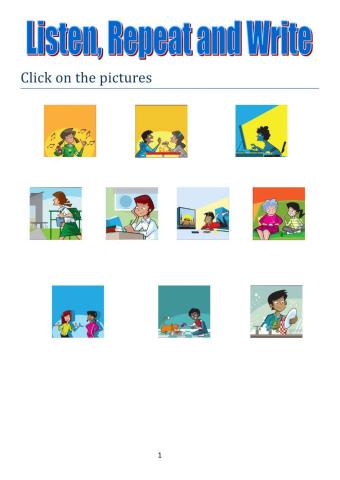 Listen repeat and write the activities tiger 5 macmillasn