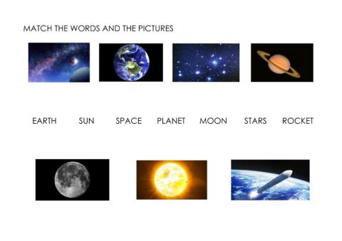 Space vocabulary-Read and match