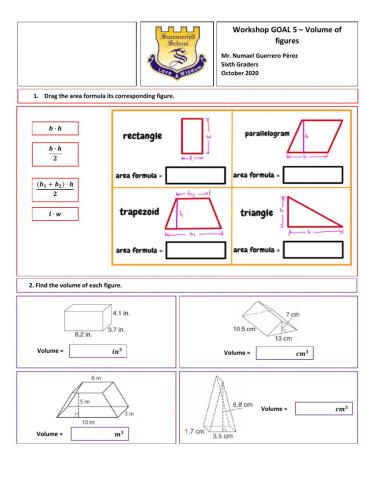 Volume of figures