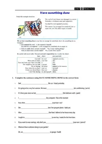 Grammar: Have sth done