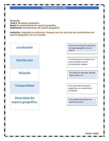 Características del espacio geográfico