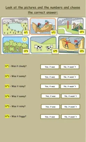 Weather - past tense