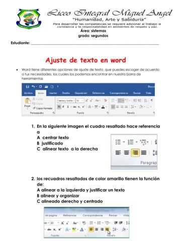 JUSTIFICAR TEXTOS EN WORD 