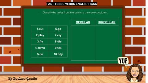 Past tens verbs english task