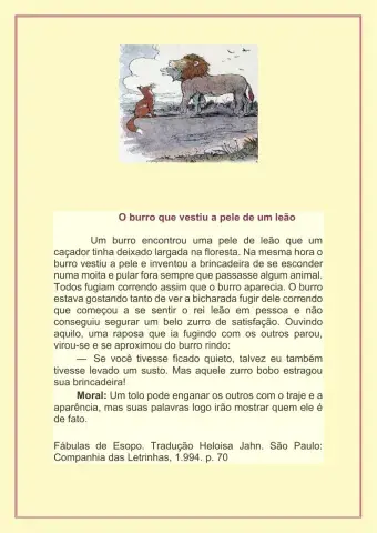 O burro que vestiu pele de leão