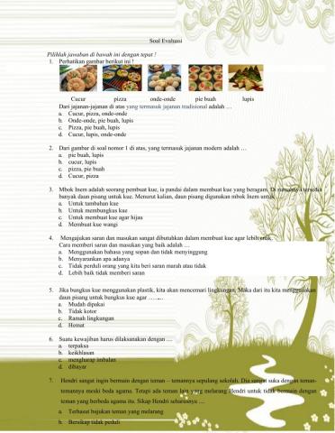 Evaluasi Pembelajaran Kelas III