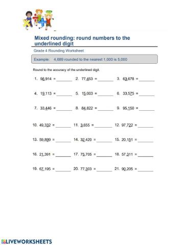 Rounding of of large numbers